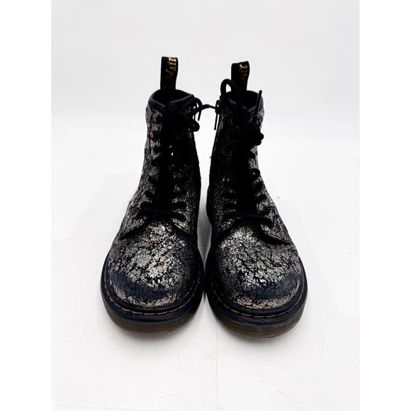 Dr. Martens size 13 Youth 1460 Crinkle Metallic Lace Up Boots - Picture 2 of 7